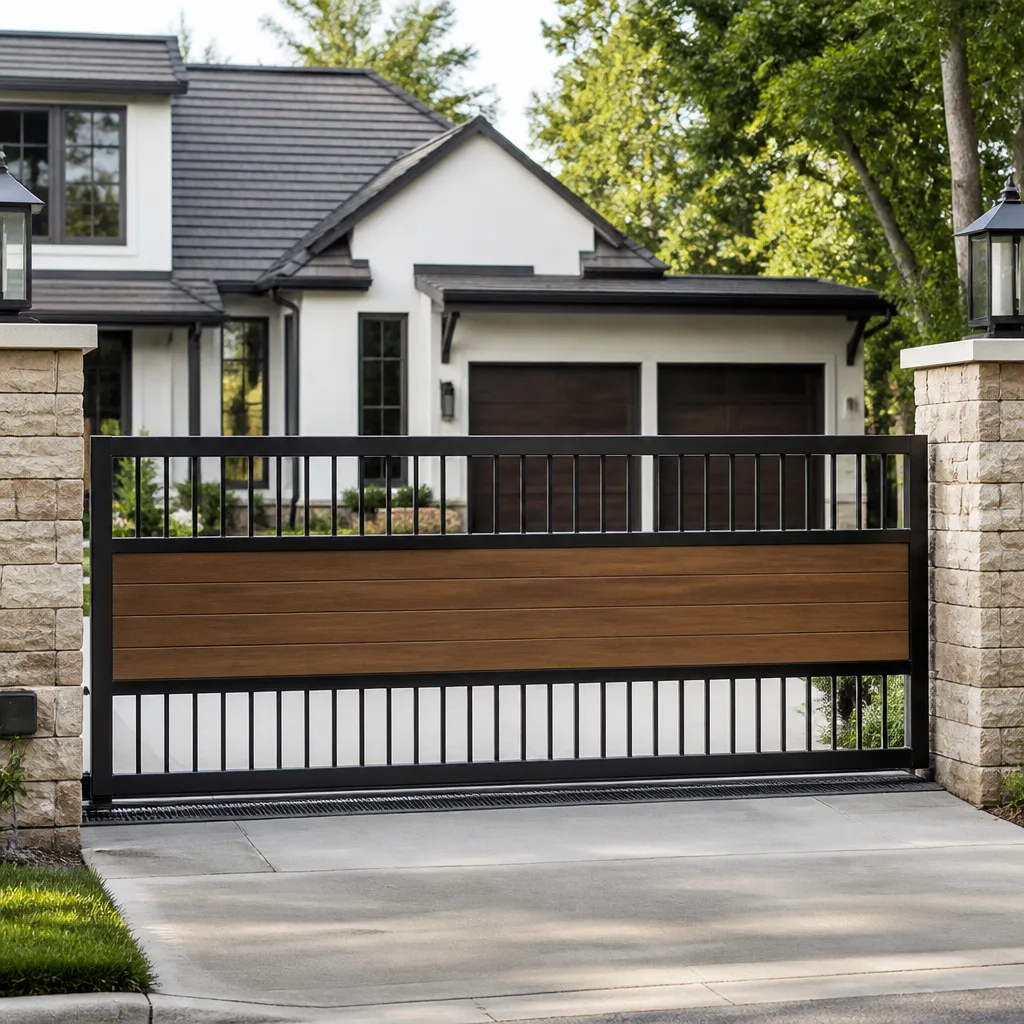 Sliding driveway gates